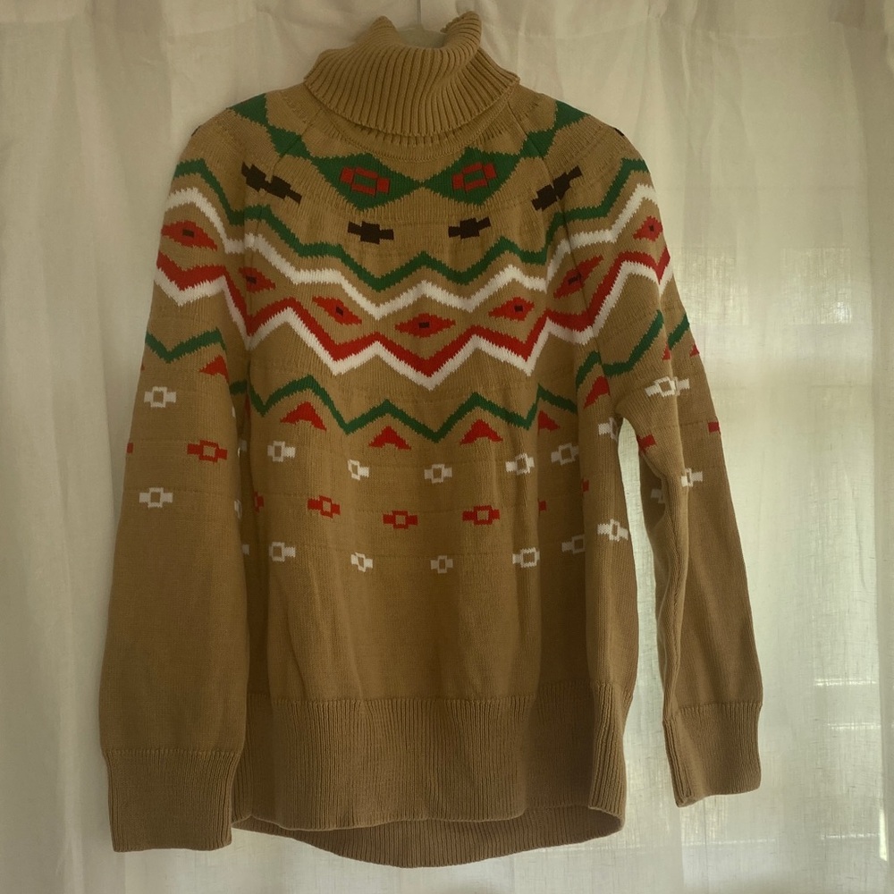 Molly Moorkamp “Sloane” Cozy Multicolor Turtleneck Sweater (Christmas)